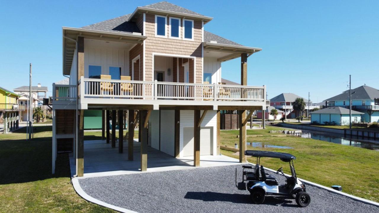 500 Ft To Beach Upscale Beach Home Golf Cart With Fire Pit For 14 Bolivar Peninsula Exterior photo