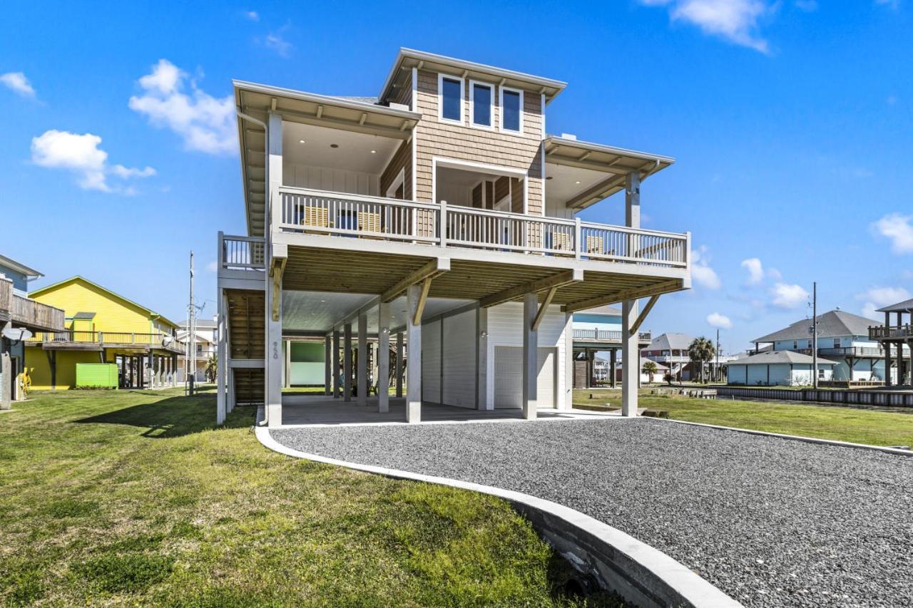 500 Ft To Beach Upscale Beach Home Golf Cart With Fire Pit For 14 Bolivar Peninsula Exterior photo