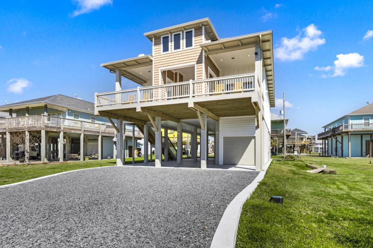 500 Ft To Beach Upscale Beach Home Golf Cart With Fire Pit For 14 Bolivar Peninsula Exterior photo